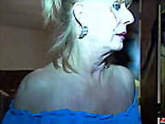 Mature lady filmed undressing and pooping on camera